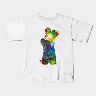 Handball Player Girl Kids T-Shirt